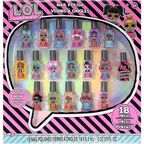 Photo 2 of L.O.L Surprise! Townley Girl Non-Toxic Peel-Off Nail Polish Set with Glittery, Shimmer & Opaque Colors Including 1 Surprise Bottle for Girls Ages 5+ P
