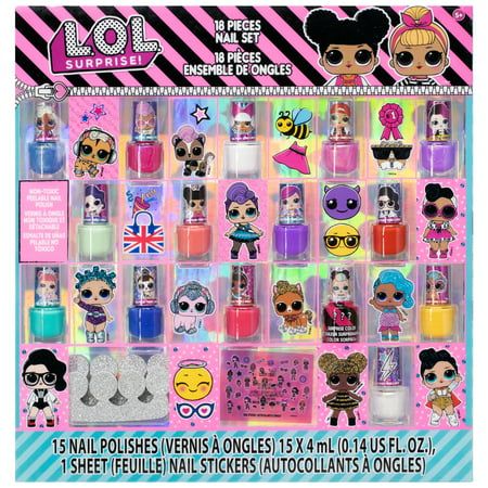 Photo 2 of L.O.L Surprise! Townley Girl Nail Polish & Accessories Pretend Play Toy and Gift for Girls 18 CT
