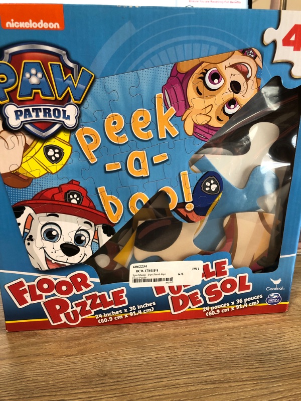 Photo 2 of Paw Patrol 46 Piece Floor Puzzle - Peek-a-boo!
