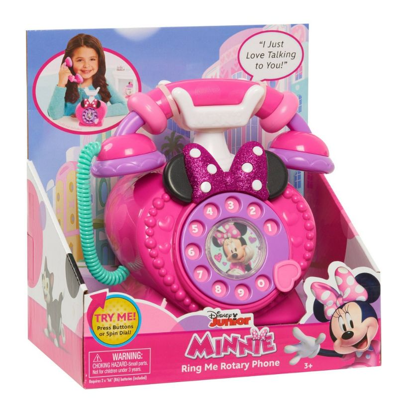 Photo 1 of Disney Junior Minnie Mouse Ring Me Rotary Pretend Play Phone Lights and Sounds Kids Toys for Ages 3 up

