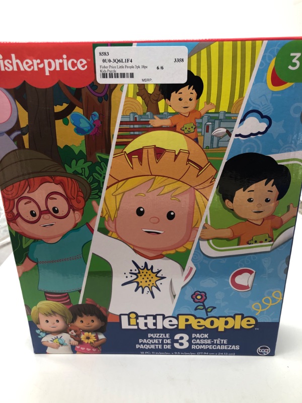 Photo 2 of Fisher-Price Little People 18 Piece Jigsaw Puzzle 3 Pack
