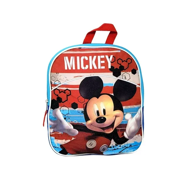 Photo 1 of Disney Kids Mickey Mouse Backpack 11 Mini Toddler Boys Girls Red Blue
