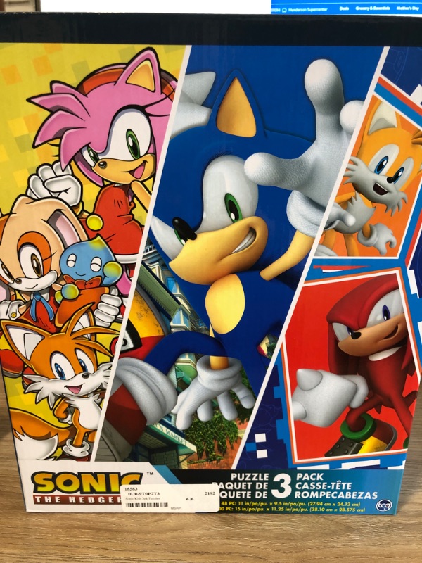 Photo 1 of Sonic 30389475 Sonic the Hedgehog Puzzle Pack of 3
