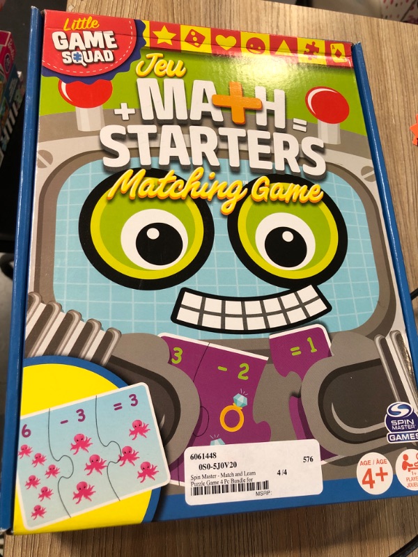 Photo 1 of Little Game Squad Math Starters Matching Game Spin Master
