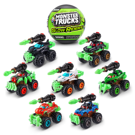 Photo 1 of 2 Pack 5 Surprise Monster Trucks Glow Riders Series 2 Novelty & Gag Toy by ZURU
