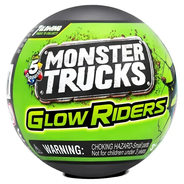 Photo 2 of 2 Pack 5 Surprise Monster Trucks Glow Riders Series 2 Novelty & Gag Toy by ZURU
