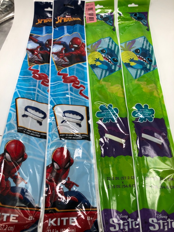 Photo 1 of 4 Pack Kites Spider Man And Lilo And Stitch