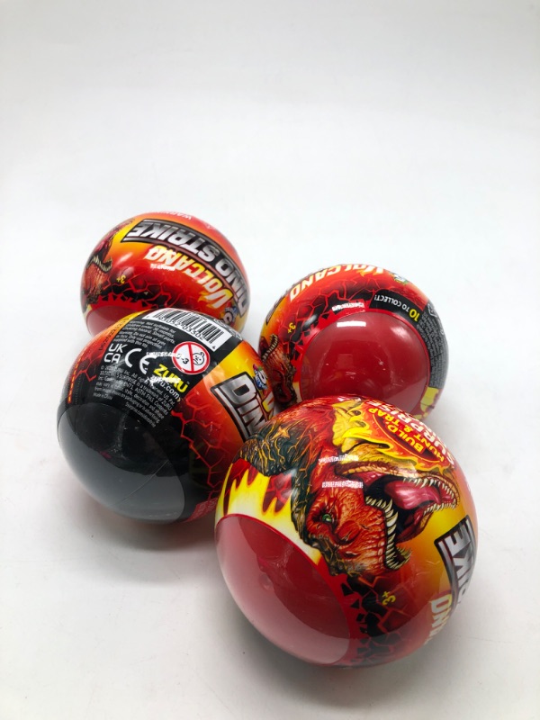 Photo 3 of 4 Pack 5 Surprise Dino Strike Volcano Series 4 Mystery Collectible Capsule
