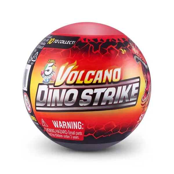 Photo 2 of 4 Pack 5 Surprise Dino Strike Volcano Series 4 Mystery Collectible Capsule

