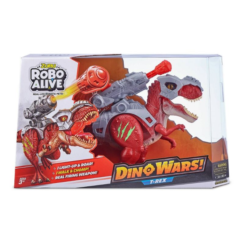 Photo 2 of Robo Alive Dino Wars Electronic Red T-Rex Toy by ZURU
