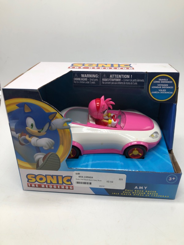 Photo 2 of Sonic the Hedgehog Pull Back Racer | Amy Rose
