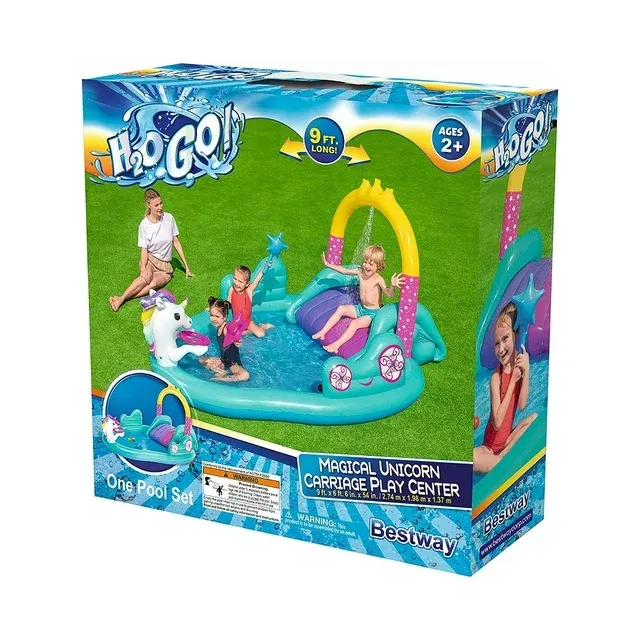 Photo 2 of H2OGO! Magical Unicorn Carriage Inflatable Swimming Pool Play Center Children 2+ Years
