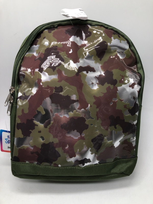 Photo 2 of Boys Camo Print 11 X 9 Mini Backpack with PVC Print
