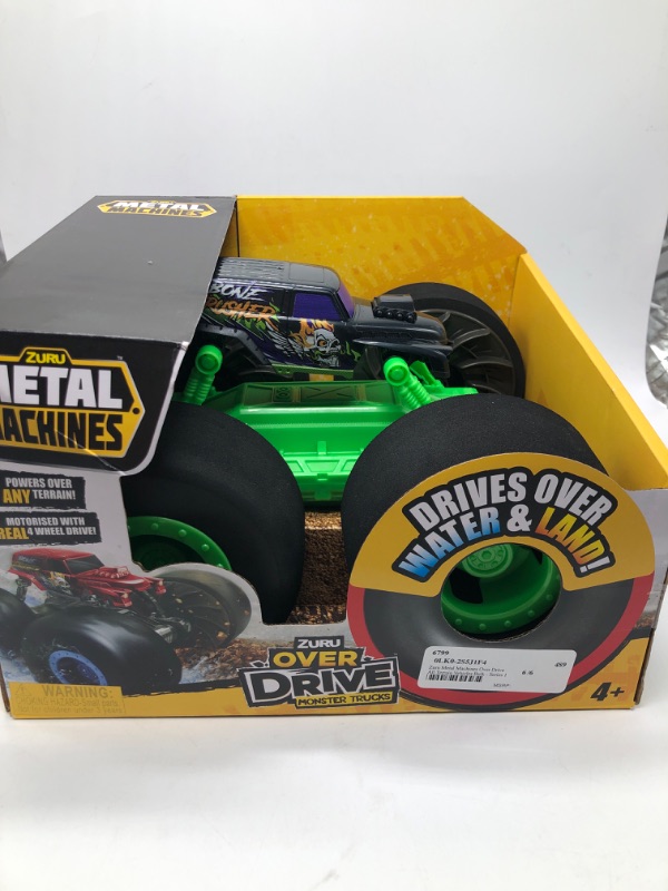 Photo 3 of Metal Machines Over Drive Monster Truck (Random Color) by ZURU, Monster Truck Car Toy Battery Powered Toys for Boys, All Terrain
