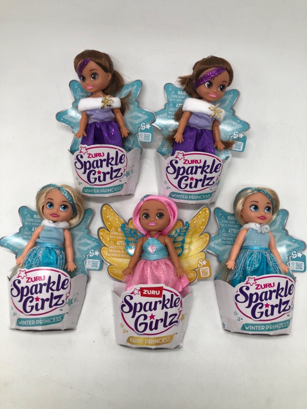 Photo 1 of 5 Pack Zuru SPARKLE GIRLZ Mini Cone Dolls