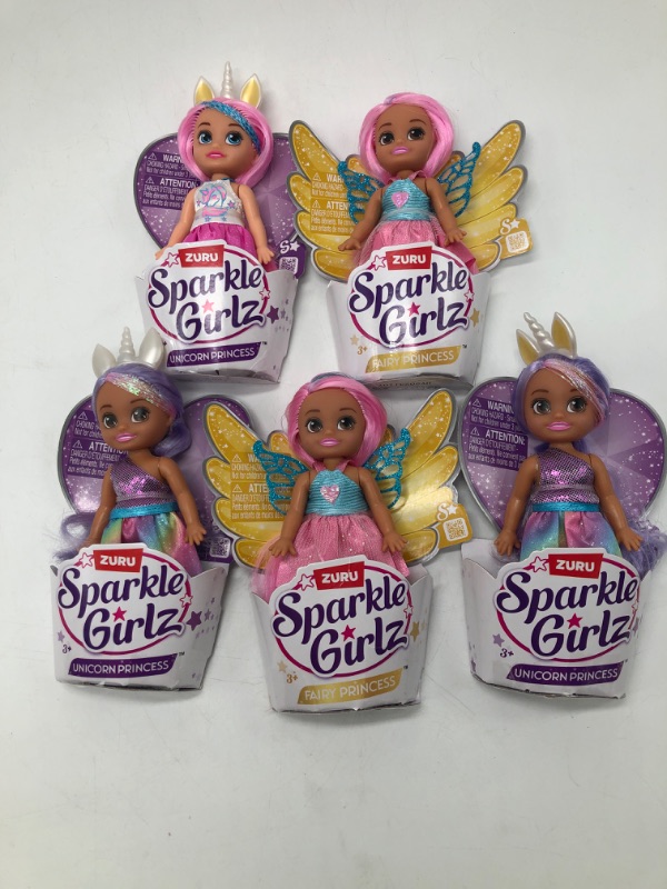 Photo 1 of 5 Pack Sparkle Girlz Dolls Mini