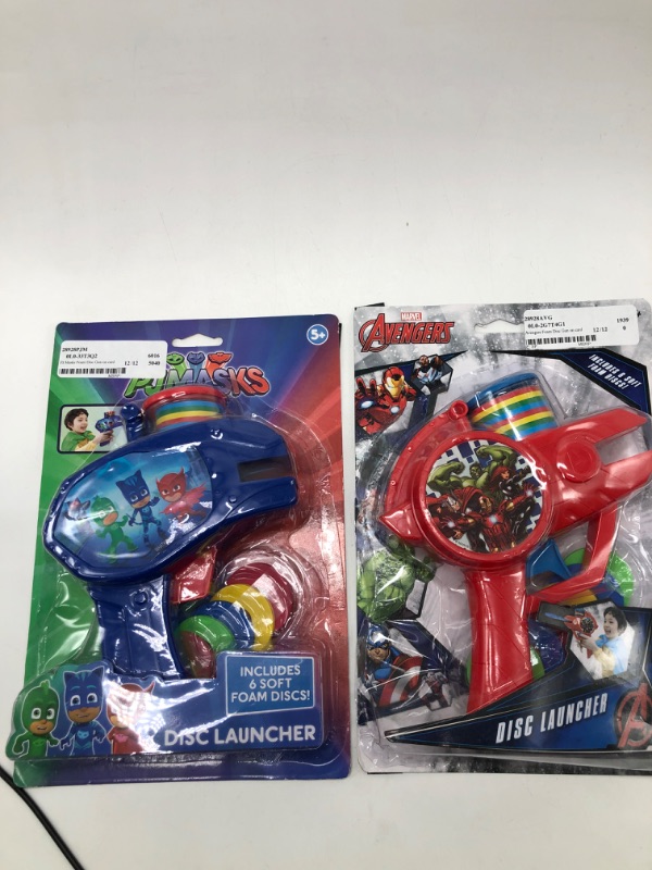 Photo 1 of 2 Pack Avengers &PJ Mask Foam Disc Shooter