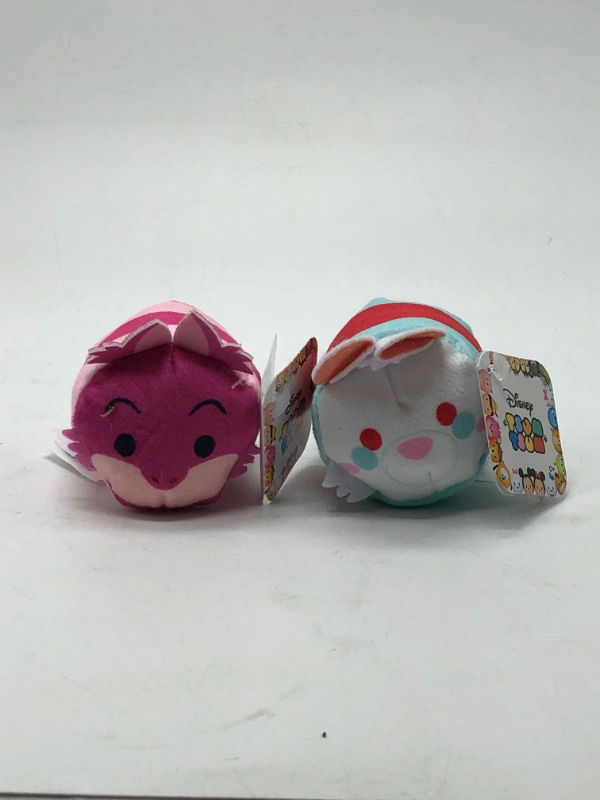 Photo 1 of Disney's Tsum Tsum Alice in Wonderland White Rabbit and Cheshire Cat plush