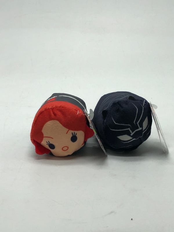 Photo 1 of Disney Marvel Black Widow  and Black Panther Tsum Tsum 2.5 Inch Mini Plush