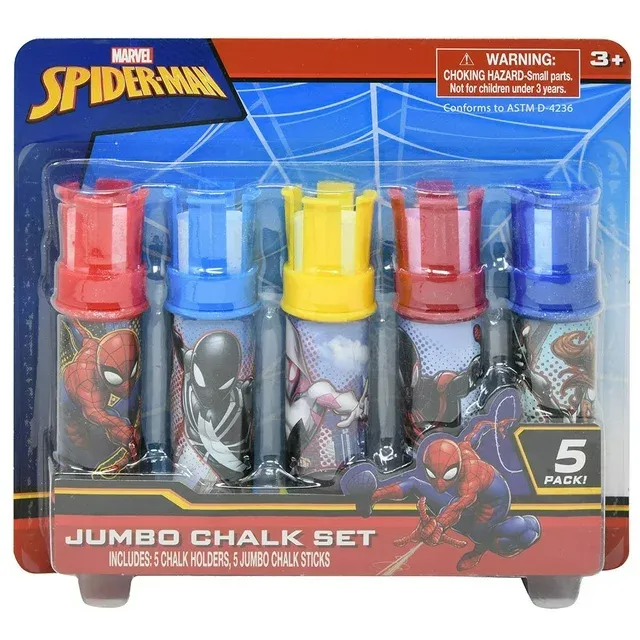 Photo 1 of Spiderman 5pc Jumbo Chalk Set