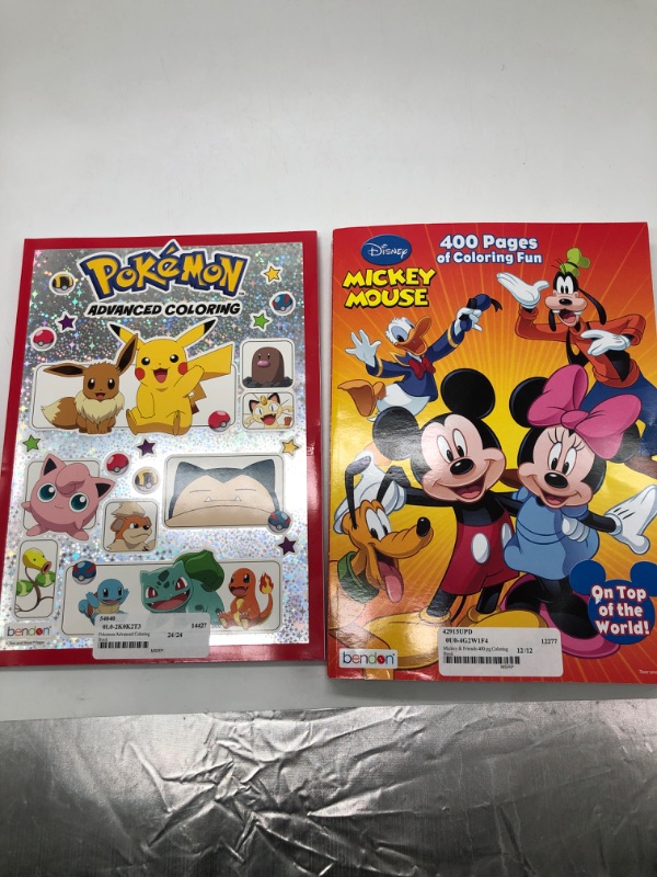 Photo 1 of Pokémon and mickey mouse coloring book 