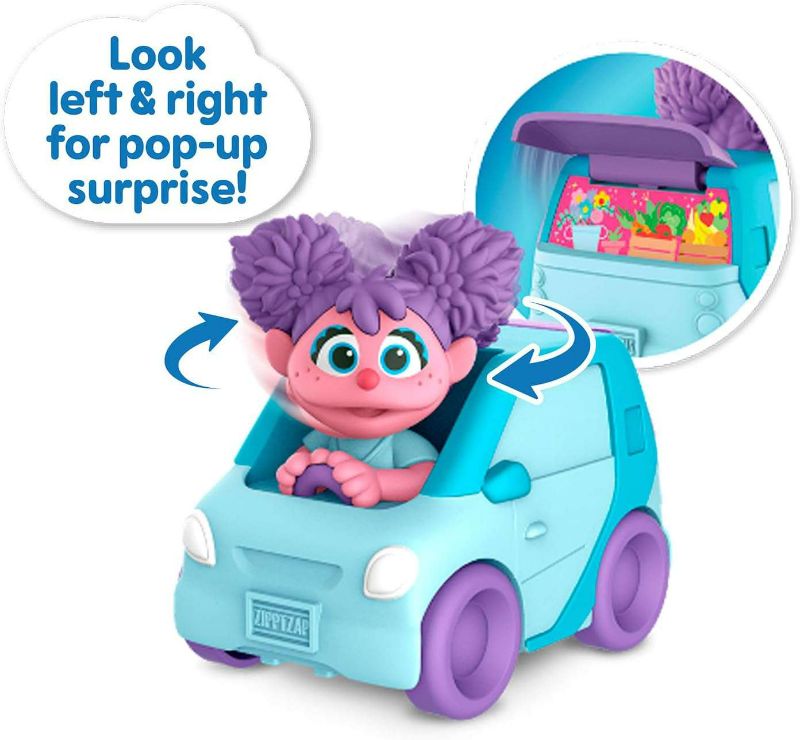 Photo 2 of Sesame Street Twist & Pop Wheelies Abby Cadabby Vehicle
