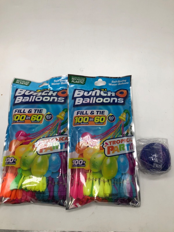 Photo 1 of Bunch O Balloons Tropical Party Self-Sealing Water Balloons and squash ball bundle