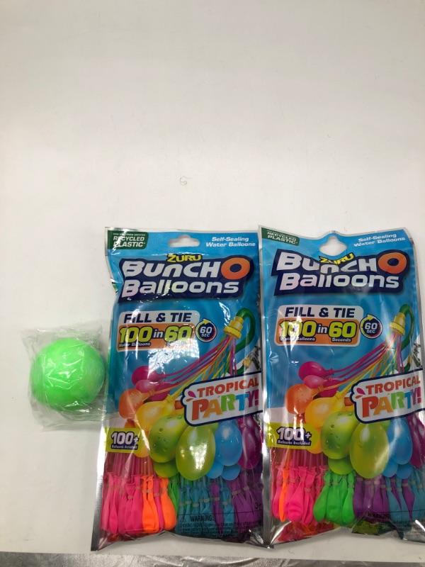 Photo 1 of Bunch O Balloons Tropical Party Self-Sealing Water Balloons and squash ball
