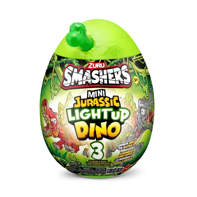 Photo 1 of Smashers Mini Jurassic Light up Dino Egg Novelty & Gag Toy by ZURU for Ages 3-99
