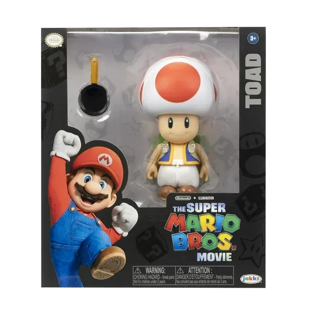 Photo 1 of The Super Mario Bros. Movie - 5 Inch Action Figures Series 1 – Toad Figure with Frying Pan Accessory

