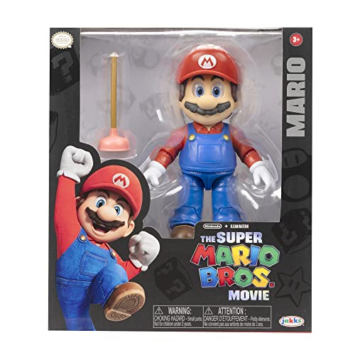 Photo 1 of The Super Mario Movie 5/ 12.5cm Mario Action Figure with Plunger Accessory Mario with Plunger Accessory
