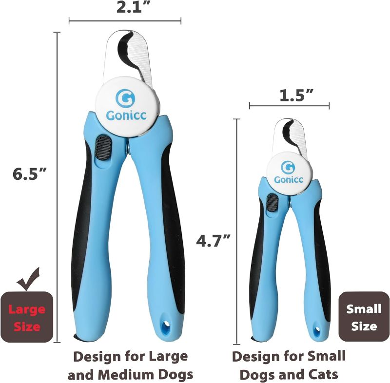 Photo 1 of gonicc Dog & Cat Pets Nail Clippers and Trimmers - with Safety Guard to Avoid Overcutting, Free Nail File, Razor Sharp Blade - Professional Grooming Tool for Pets
