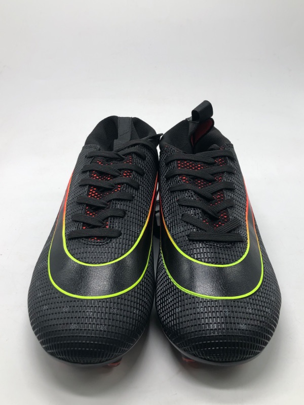 Photo 1 of Size 8 - Men's Soccer Cleats Football Shoes High-Tops Non-Slip Spikes Indoor Outdoor Firm Ground Turf Sports Athletic Combat Boots
