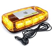 Photo 1 of Xprite 12" Roof Top Strobe Light, High Bright LED Emergency Flashing Beacon Light w/Magnetic Mount for 12V-24V Construction Vehicles, Truck, Snow Plow, Postal Car (Amber)
