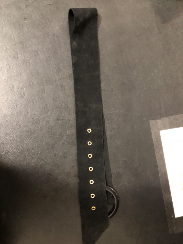 Photo 1 of FASHIONGEN - Women's genuine Italian suede leather belt for dress, made in France, ANETTE
