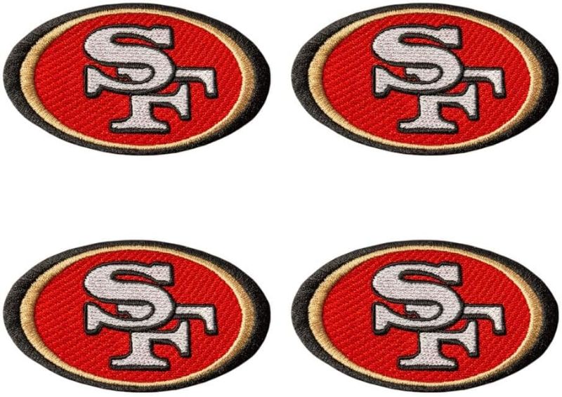 Photo 1 of 4 Pcs for 49ers Iron On Sew On Embroidered Patch for Hats Jackets Backpacks Jeans and Clothes Badge DIY Applique(2.4")
