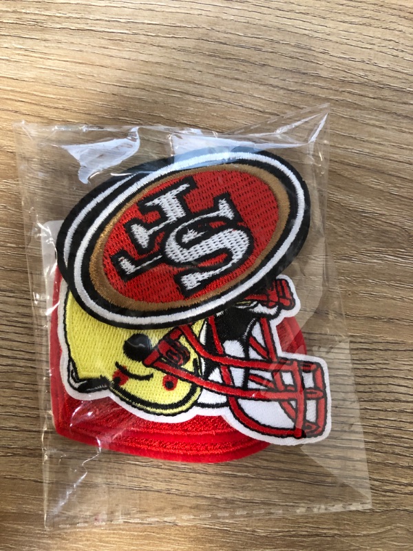 Photo 2 of 4 Pcs for 49ers Iron On Sew On Embroidered Patch for Hats Jackets Backpacks Jeans and Clothes Badge DIY Applique(2.4")
