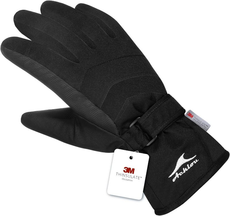 Photo 1 of (L) Achiou Ski Snow Gloves Winter Warm 3M Thinsulate Waterproof Touchscreen Men
