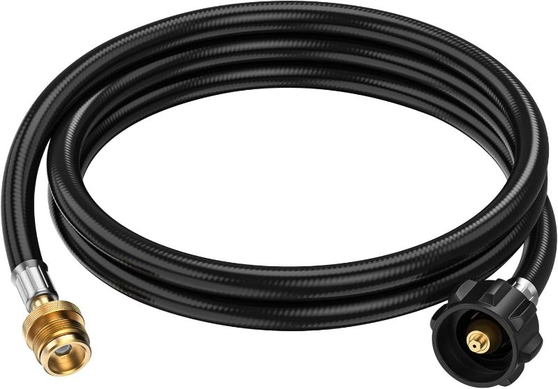 Photo 1 of PatioGem Propane Hose, 4ft Propane Hose Adapter 1lb to 20lb, Propane Hose Extension, Propane Adapter Hose, Propane Tank Hose fit for Weber/Coleman/Blackstone Grill, Buddy Heater, Smoker, Camp Stove
