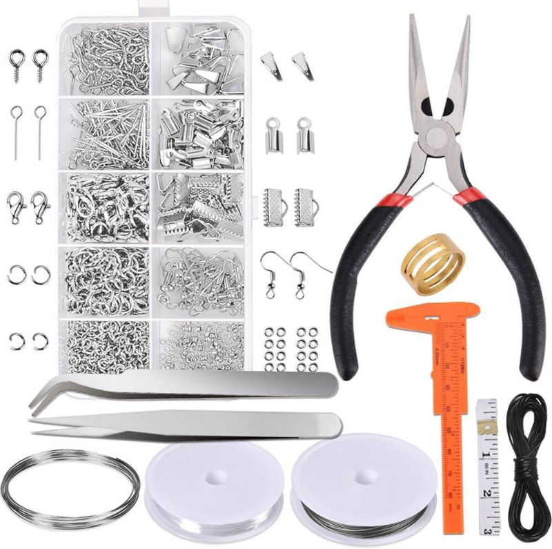 Photo 1 of PAXCOO Jewelry Making Supplies Kit - Jewelry Repair Tool with Accessories Jewelry Pliers Jewelry Findings and Beading Wires for Adults and Beginners
