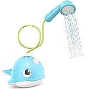 Photo 1 of KINDIARY Bath Toy, Narwhal Baby Bath Shower Head, Battery Operated Bathtub Water Pump with Trunk Spout Rinser for Infants Toddlers Kids
