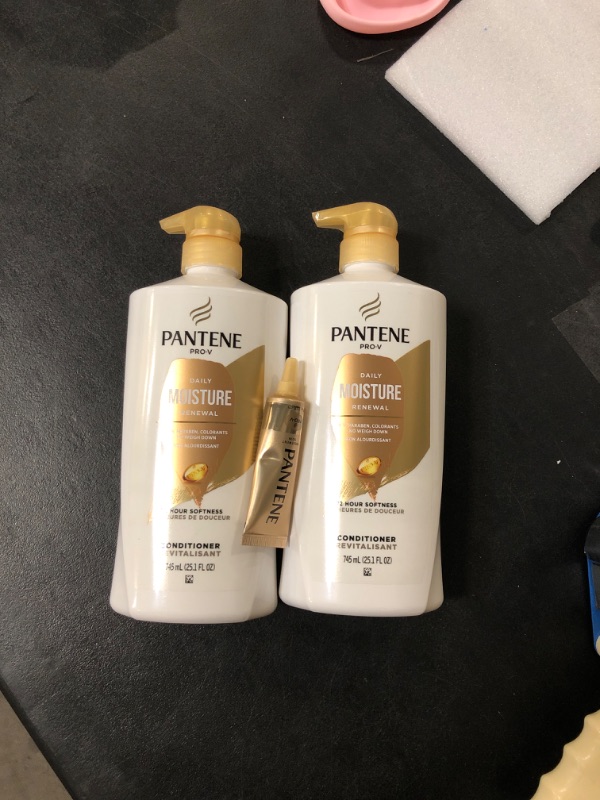 Photo 2 of Pantene Shampoo, Conditioner and Hair Treatment Set, Daily Moisture Renewal for Dry Hair, Safe for Color-Treated Hair
