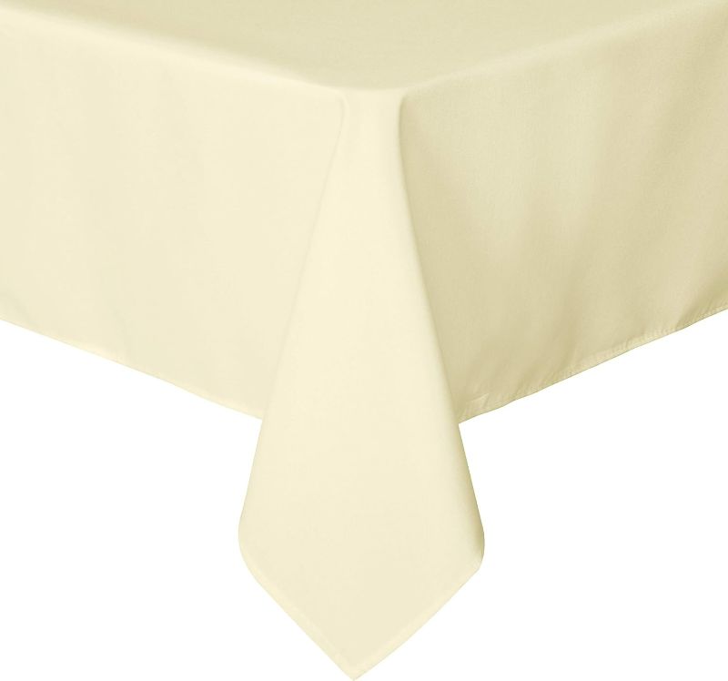 Photo 1 of sancua Square Tablecloth - 70 x 70 Inch - Water Resistant Spill Proof Washable Polyester Table Cloth, Decorative Fabric Table Cover for Dining Table, Buffet...
