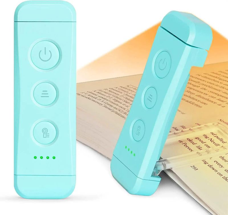 Photo 1 of Glocusent USB Rechargeable Book Light for Reading in Bed, Portable Clip-on LED Reading Light, 3 Amber Colors & 5 Brightness Dimmable, Compact & Long Lasting, Perfect for Book Lovers, Kids
