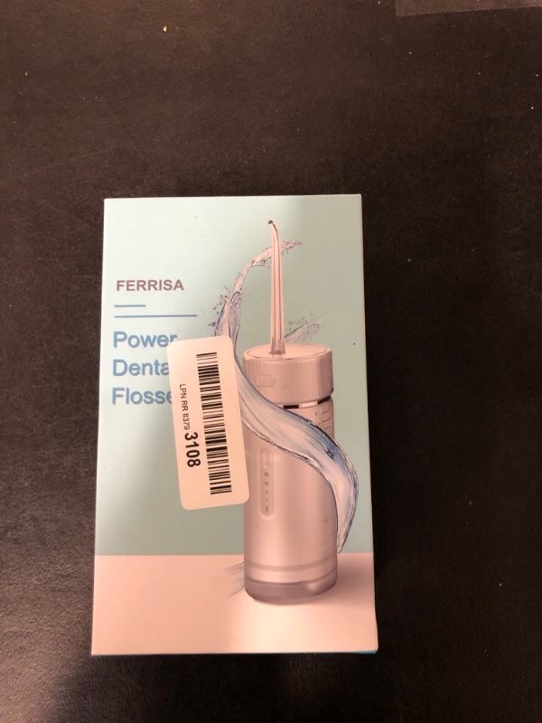 Photo 2 of FERRISA Portable Cordless Water Flosser Rechargeable, Detachable Water Tank, Water Dental Flosser with 4 Refill Heads, 4 Modes & Ipx7 Waterproof, Travel Water Flosser for Braces, Teeth Care
