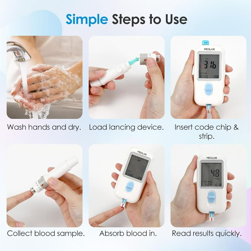 Photo 1 of Ketone Monitor and Glucose Meter Kit - Dual Blood Sugar and Ketone Test Meter Kit with 10 Ketone Test Strips, 10 Glucose Test Strips, Lancets & Lancing Device
