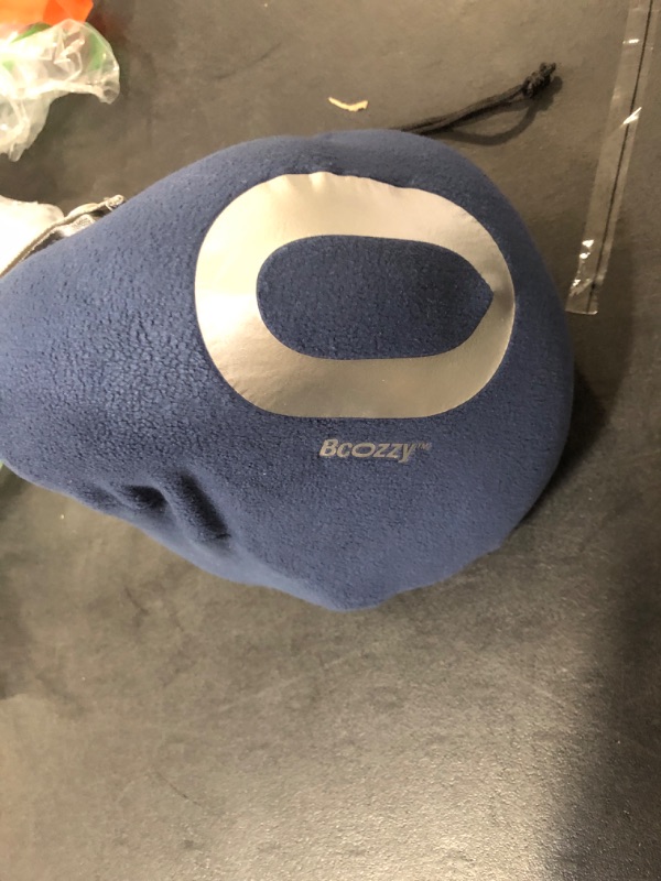 Photo 2 of BCOZZY Neck Pillow for Travel Provides Double Support to The Head, Neck, and Chin in Any Sleeping Position on Flights, Car, and at Home, Comfortable Airplane Travel Pillow, Large, Navy
