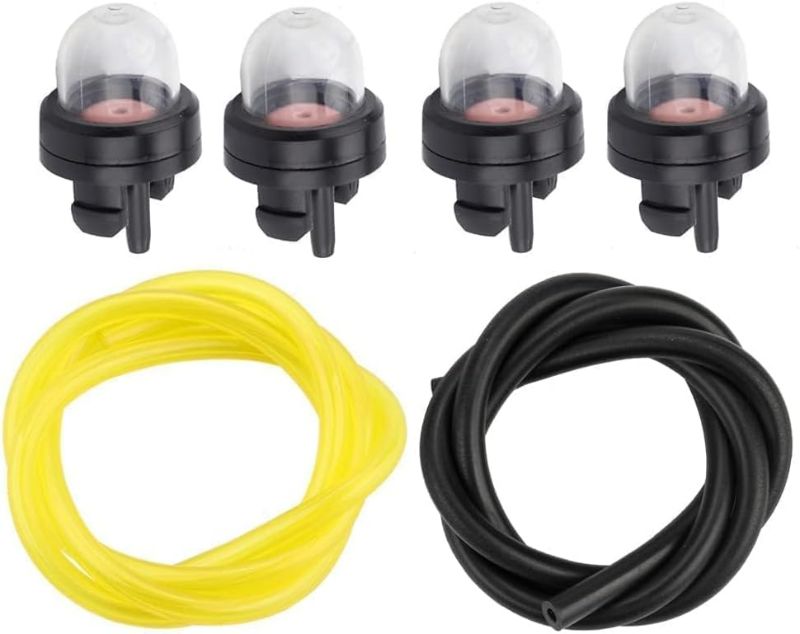 Photo 1 of Hipa 4 Pack 12318139130 Primer Bulb for Echo CS400 CS310 CS300 CS305 CS340 CS370 CS3400 CS3450 CS450 Chainsaw Husqvarna Weedeater Poulan Ryobi Craftsman Stihl Homelite Trimmer Blower with Fuel Line
