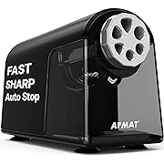 Photo 1 of AFMAT Heavy Duty Electric Pencil Sharpener for Classroom, 6 Holes, Electric Pencil Sharpeners for Home, Pencil Sharpener Plug in for 6-11mm Pencils, Auto Stop, Super Fast, Never Eat Pencils, Black
