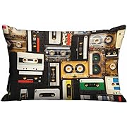 Photo 1 of Throw Pillow Cover 80S Retro Audio Cassette Plastic Tapes,Pillow Case for Men Women Decorative Home Sofa Chair Couch 20x30 Inches
